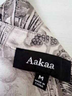 Aakaa Pale Pink Botanical Print Top